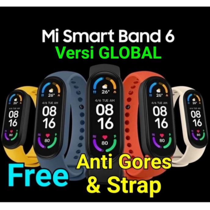 Jual XIAOMI MIBAND 6 AMOLED MI BAND 6 SMARTWATCH SPO2 Shopee Indonesia