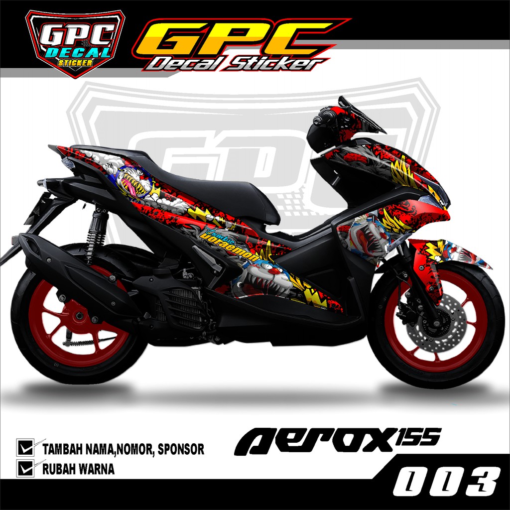 Jual Decal Sticker Variasi Fullbody Yamaha Aerox 155 Old 003 Dekal