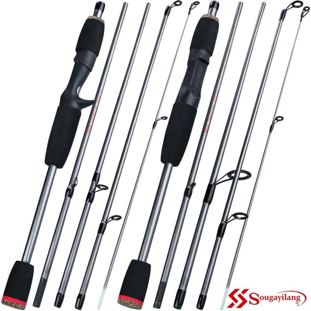 Jual Sougayilang 5 Section Casting Spinning Fishing Rod Carbon Fiber