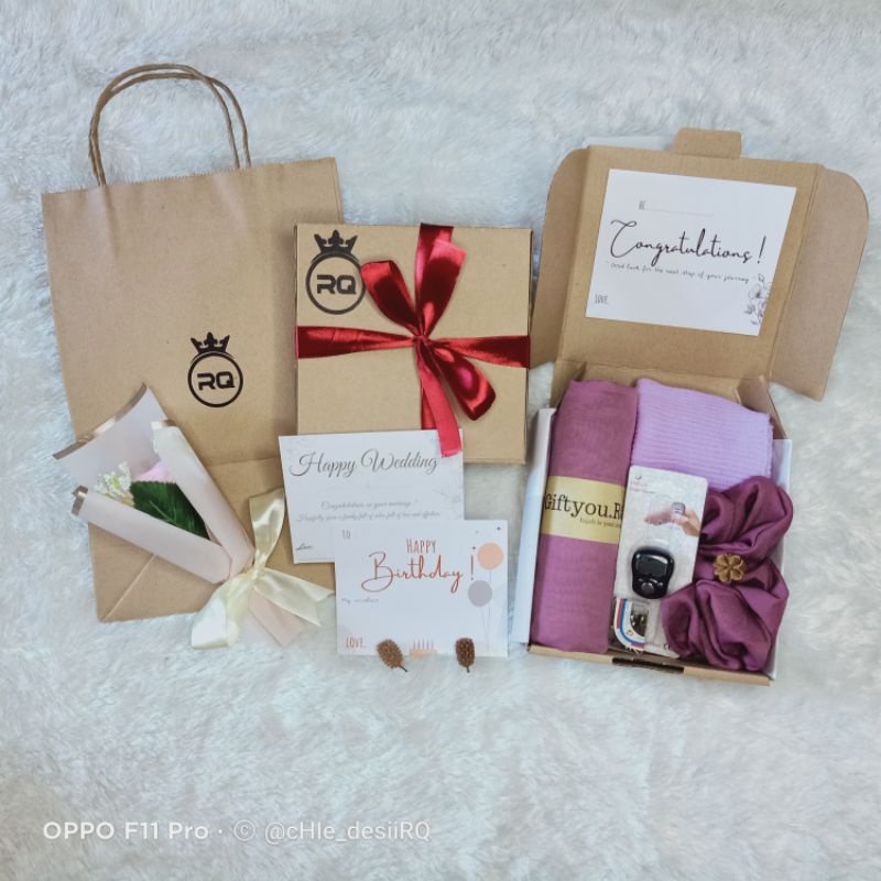 Jual HAMPERS HIJAB MURAH GIFT BOX BELLA SQUARE PREMIUM FREE PAPERBAG