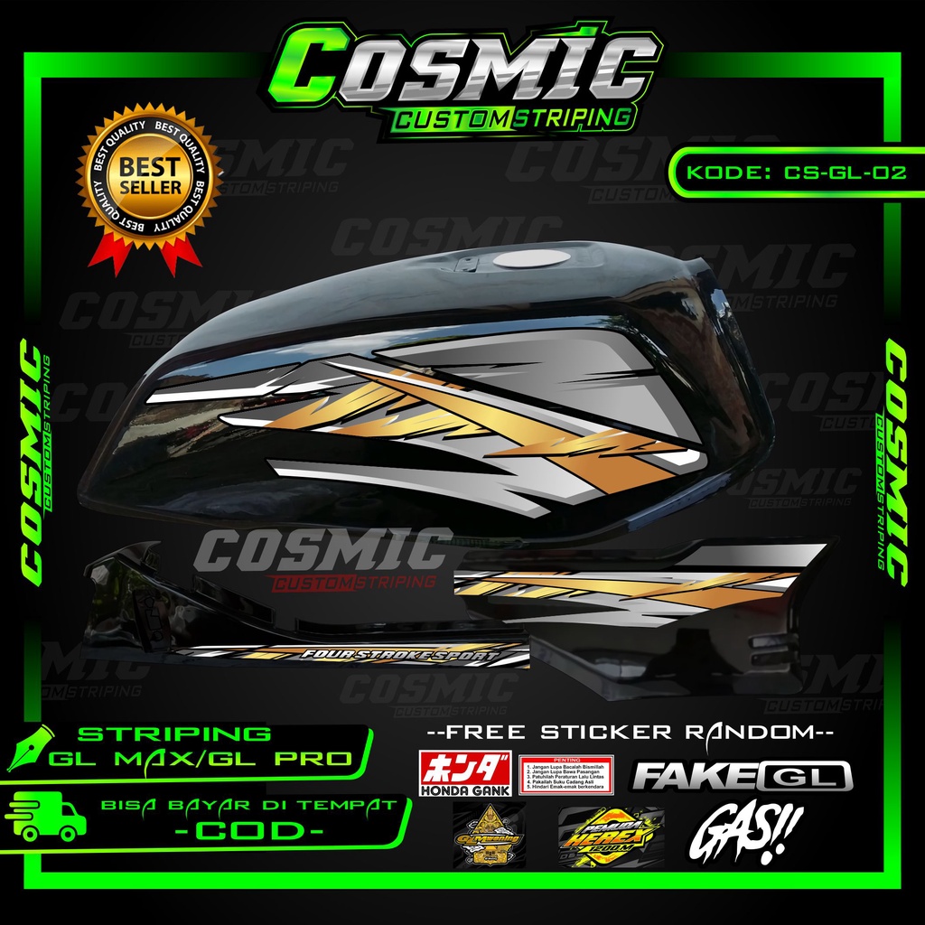 Jual Striping Gl Pro Gl Max Variasi Herex Racing Sepeda Motor Sticker