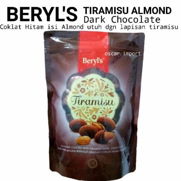 Jual SALE BERYL S TIRAMISU ALMOND DARK CHOCOLATE 300G BERYLS HALAL