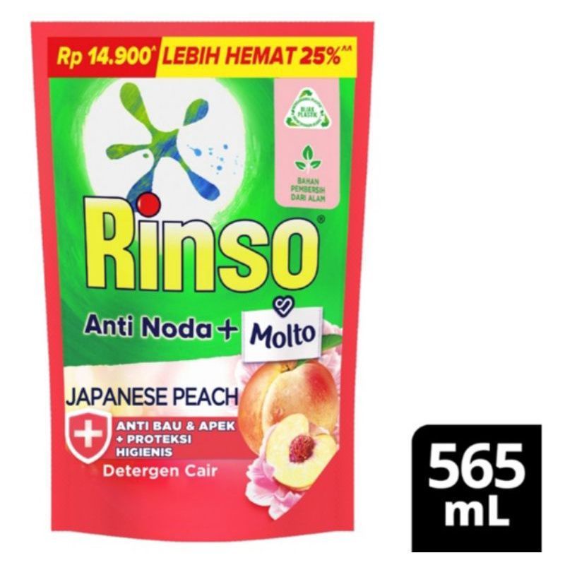 Jual Rinso Anti Noda Molto Japanese Peach Deterjen Detergent Cair