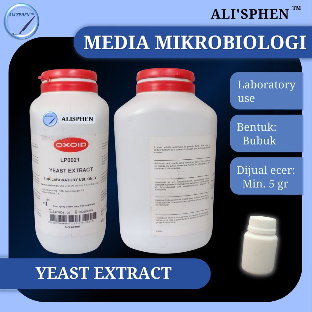 Jual Yeast Extract Ekstrak Ragi Medium Media Mikrobiologi Shopee