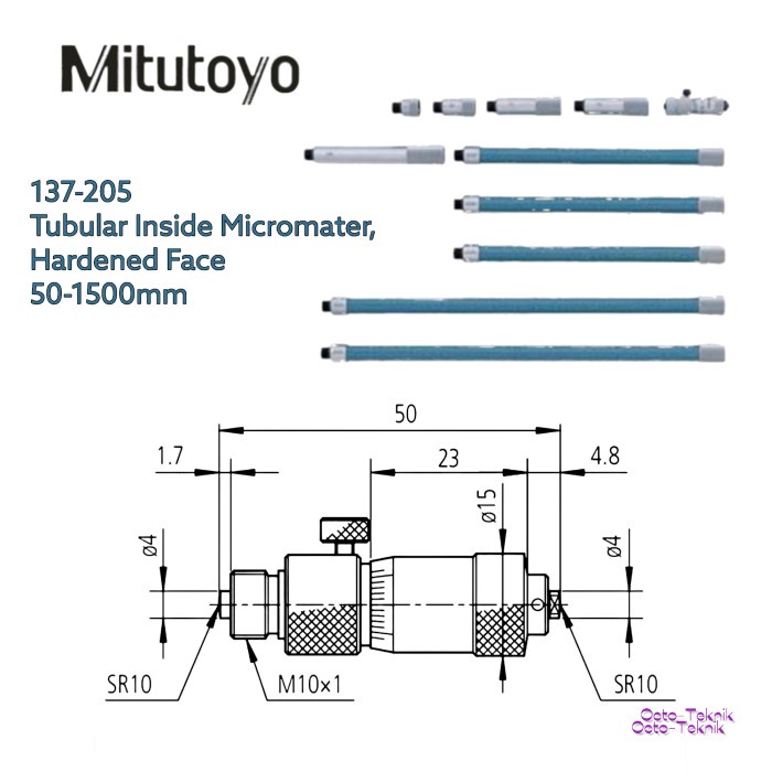 Jual Mitutoyo Tubular Inside Micromater Mm Hardened Face