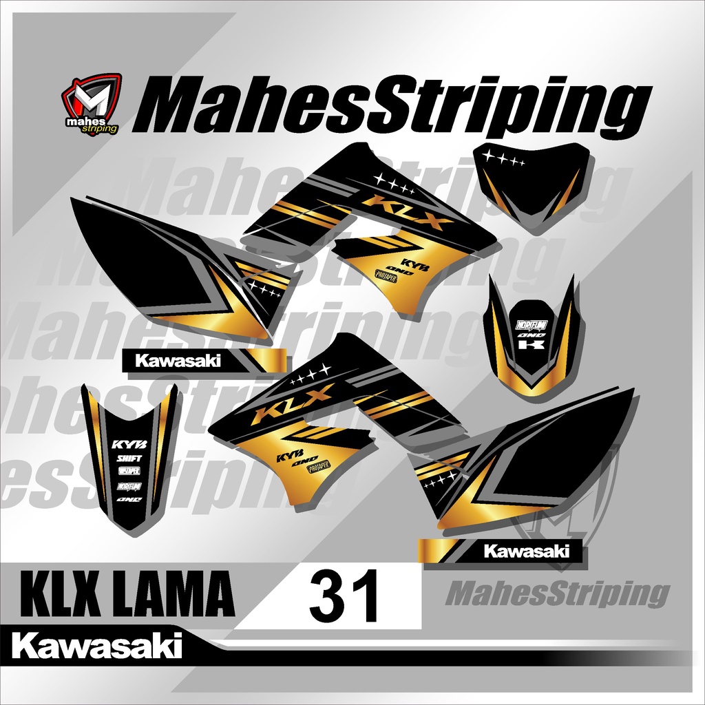 Jual Sticker Stiker Striping Lis Variasi KLX 150 S L Lama Desain MS