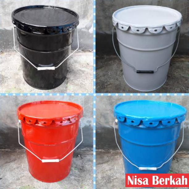 Jual PROMO Ember Kaleng Cat Tempat Bakar Sampah Besi Tong Sampah