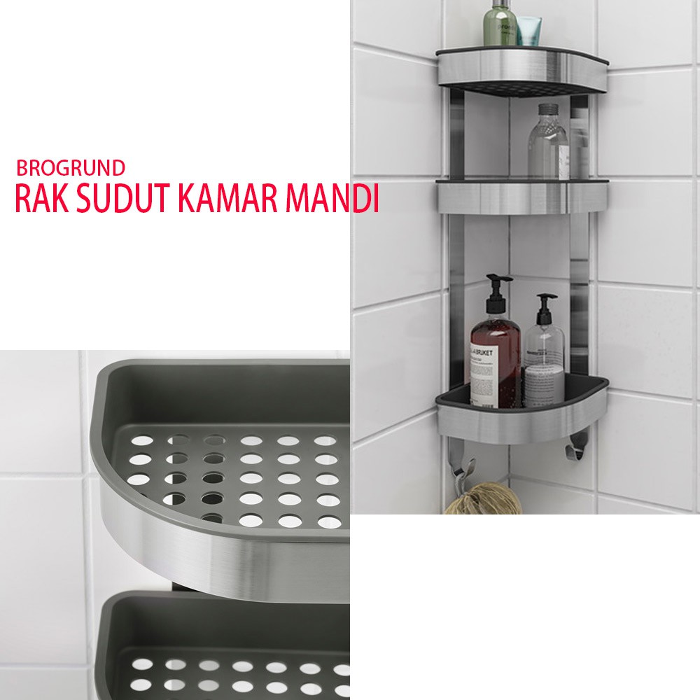 Jual Rak Sabun Sudut Tempat Kamar Mandi Rak Sabun SUDUT Stainless