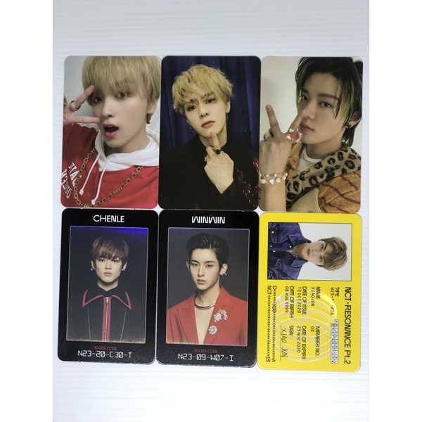 Jual Nct Resonance Pt Winwin Kun Chenle Yuta Xiaojun Photocard