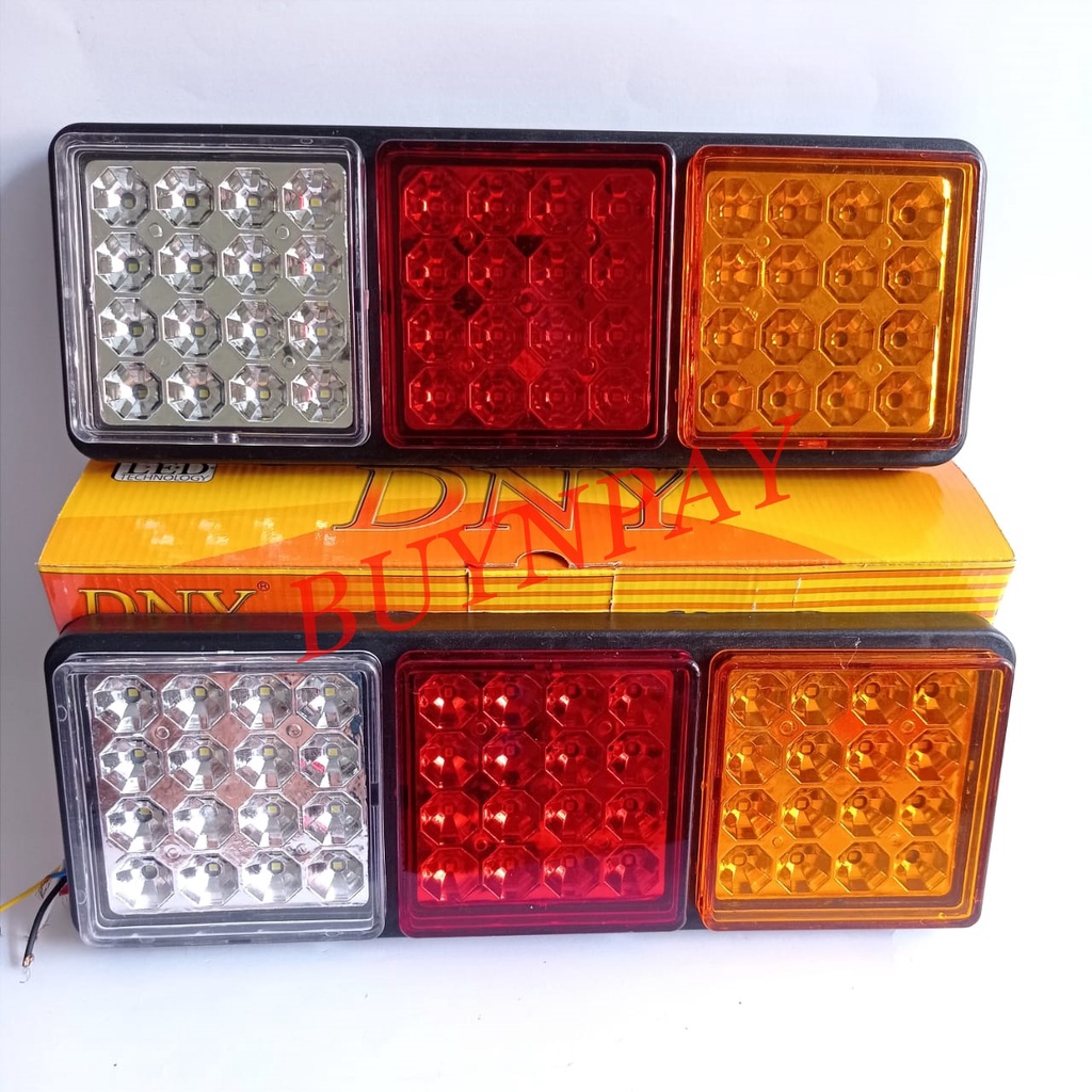 Jual LAMPU REM STOP LAMP TRUK 24 VOLT UNIVERSAL 1 SET 2PC DNY LED