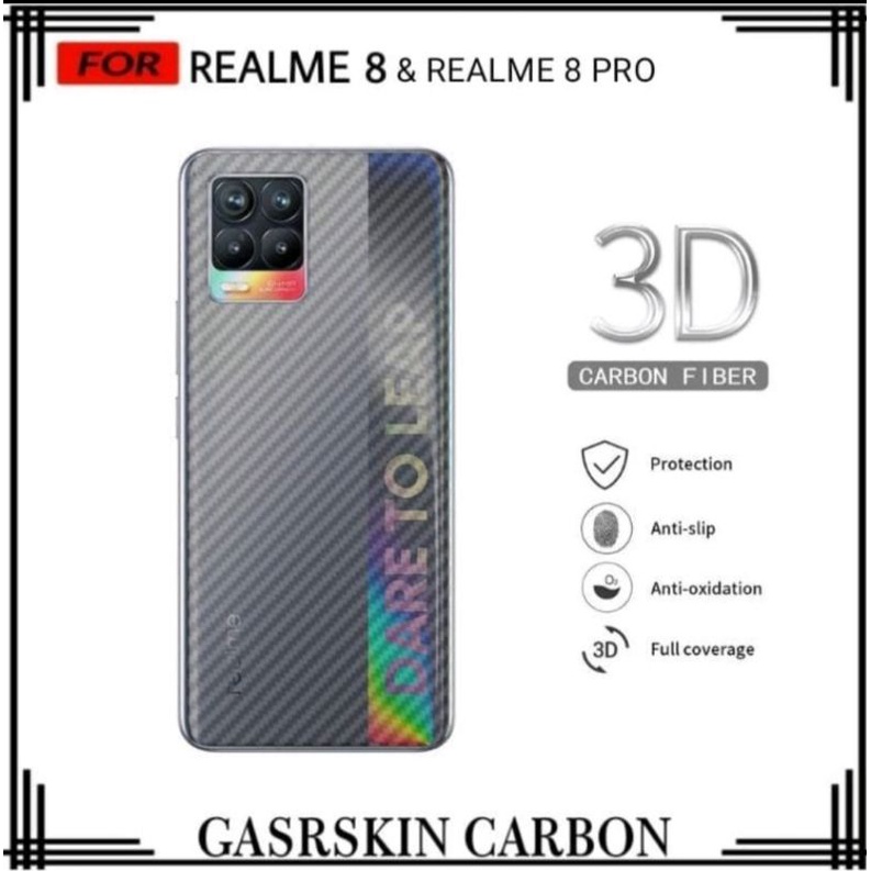 Jual Skin Carbon Sticker Back Realme 8 8 Pro Anti Jamur Garskin