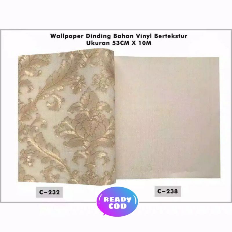 Jual Wallpaper Dinding Vinyl Bertekstur Premium Isi Meter Motif