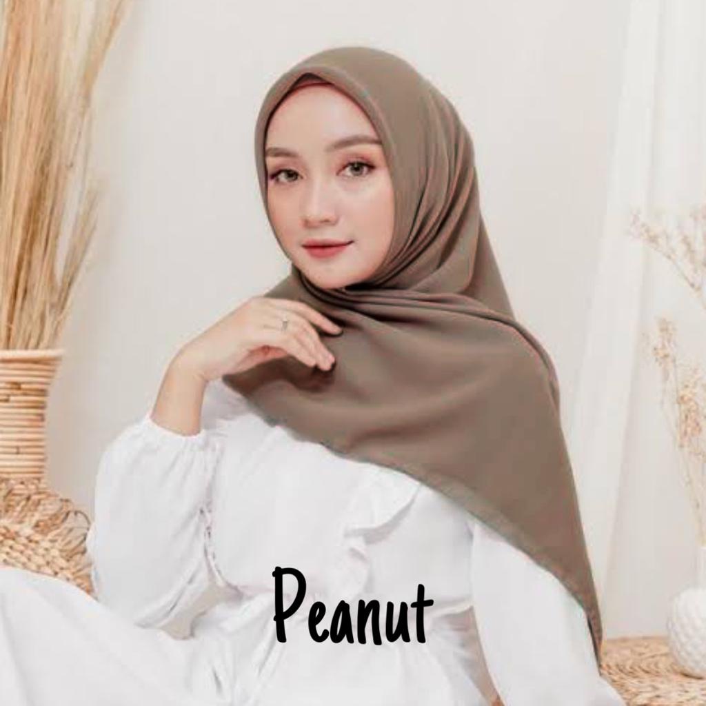 Jual Kerudung Segiempat Polos Bella Square Hijab Pollycotton Jilbab