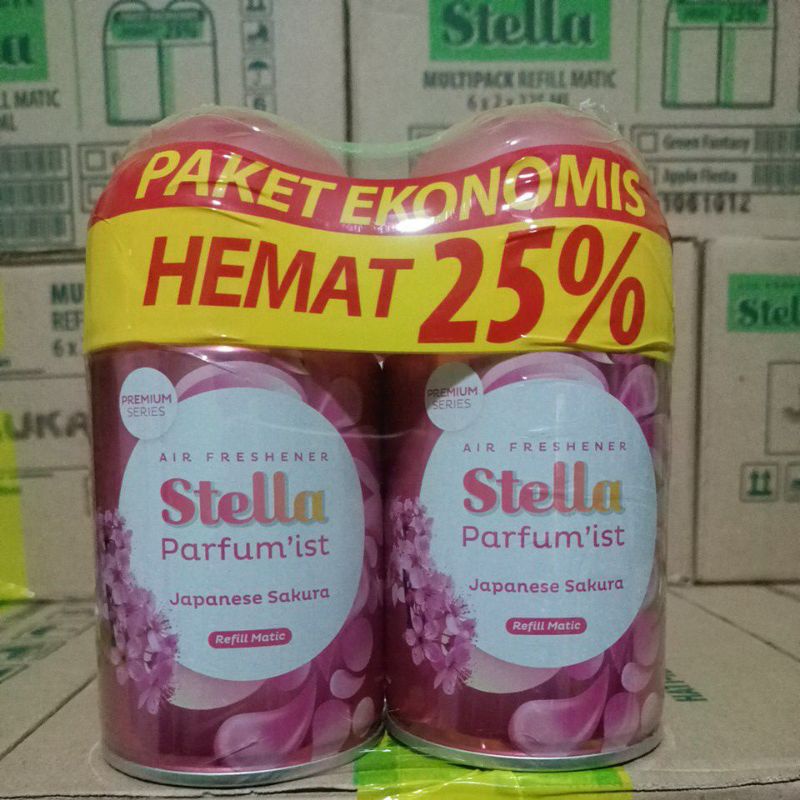 Jual STELLA MATIC REFFIL 2 X 225 ML JAPANESE SAKURA PAKET EKOMOMIS