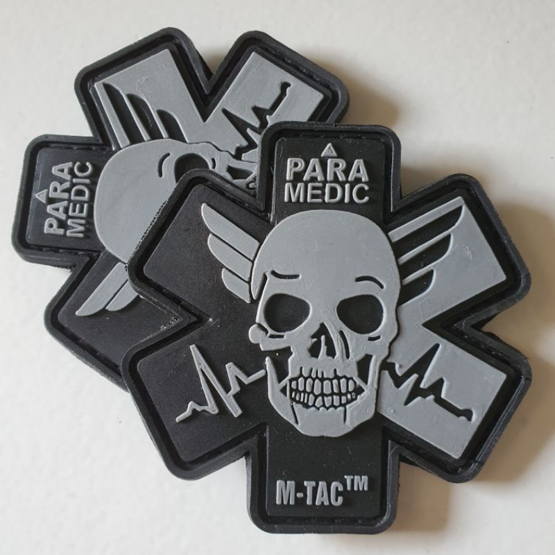 Jual Patch Rubber Logo Para Medic Tempelan Emblem Karet Velcro Tactical