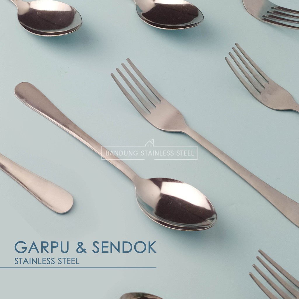 Jual Sendok Garpu Makan Stainless Alat Makan Set Murah 6pcs Pack