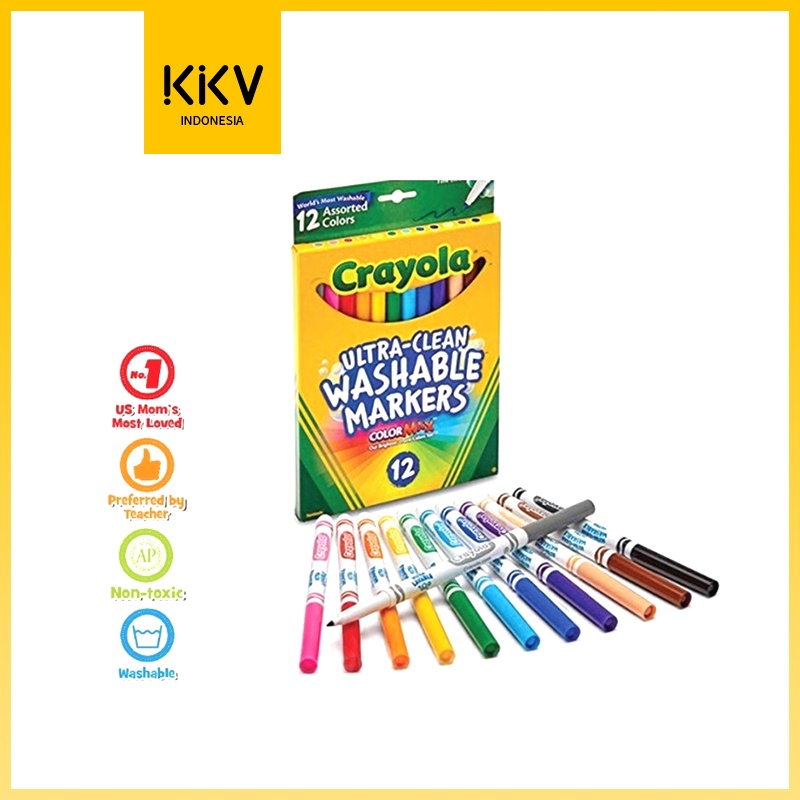 Jual Kkv Crayolawatercolor Markersfine Line Broad Line Colors