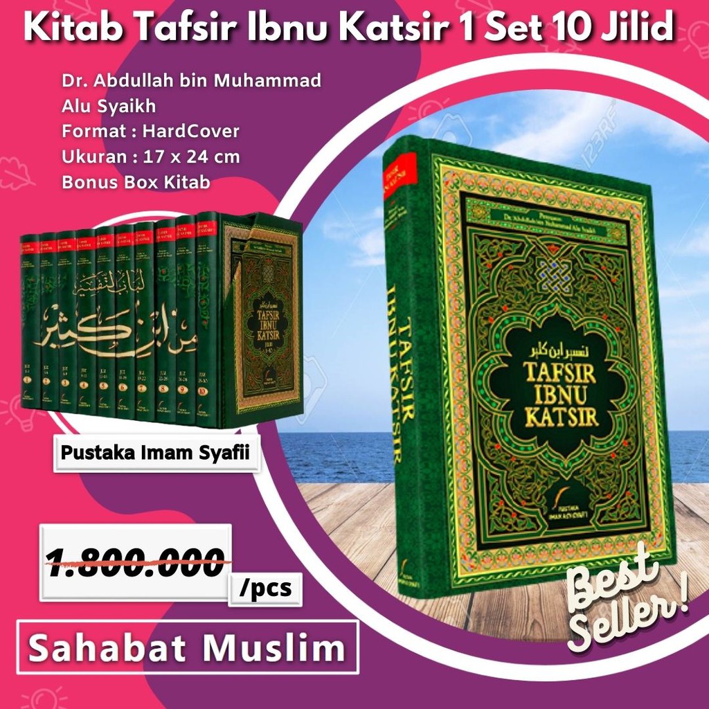 Jual Buku Tafsir Ibnu Katsir Lengkap 10 Jilid Pustaka Imam Syafi I