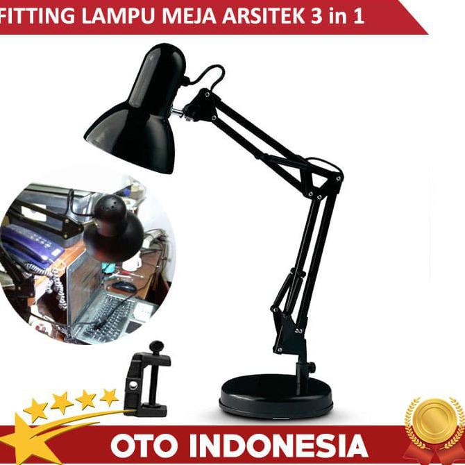 Jual Lampu Meja Arsitek Jepit Fitting Lampu Belajar 3 In 1 Lamp