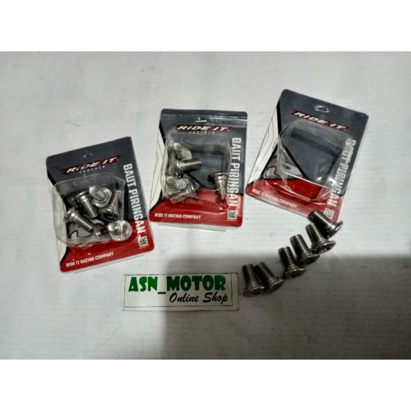 Jual Baut Piringan Cakram Depan KLX 150 Ada 6 Biji Baut Gir Belakang