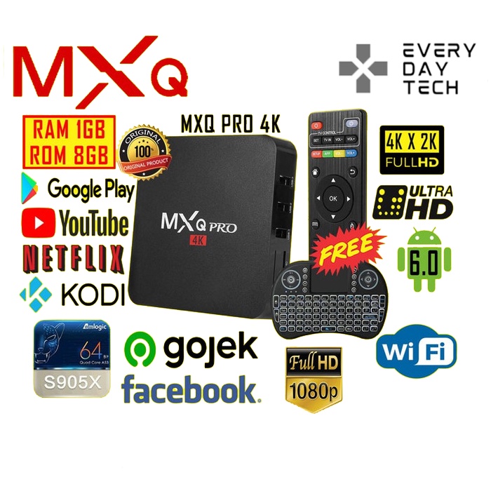 Jual Android TV BOX MXQ Pro 4K Smart TV Box GARANSI Media Player MXQ