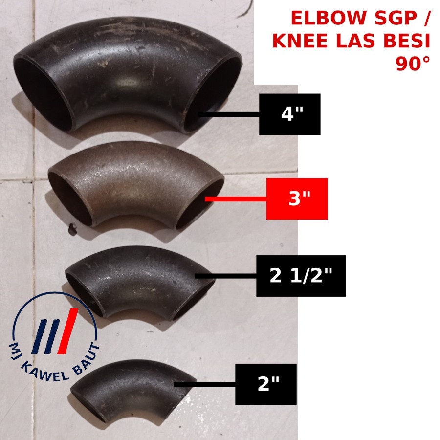 Jual Elbow Knee SGP Dia 3 Inch Keni Las Besi Bend 90 Derajat