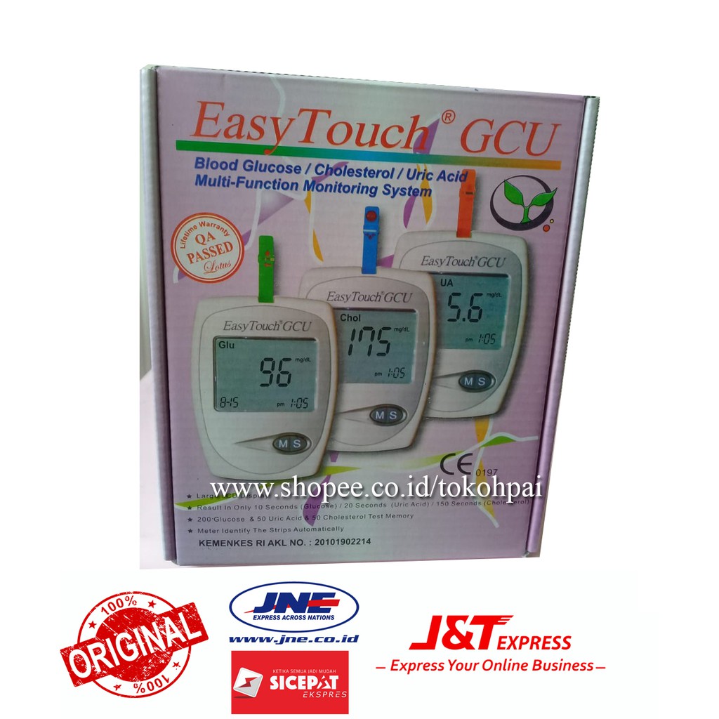 Jual Alat Cek Easy Touch GCU 3 In 1 Gula Darah Kolesterol Asam Urat