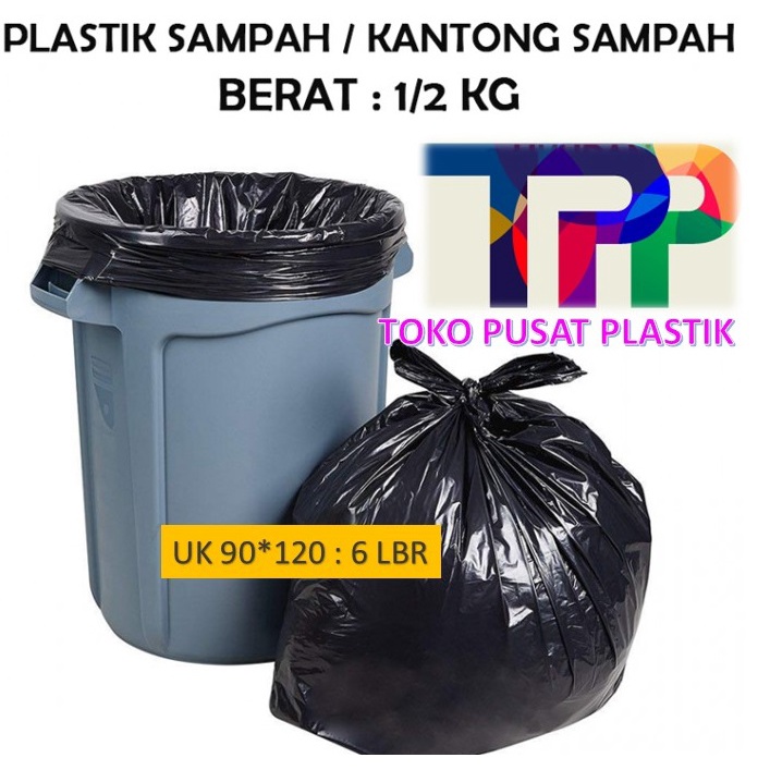 Jual Uk X Kantong Plastik Sampah Trash Bag Hitam Tebal Shopee