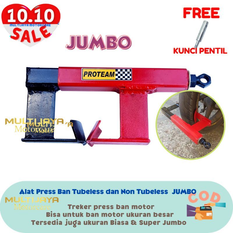 Jual JUMBO Alat Press Ban Manual Motor Tubeless Dan Non Tubeless Ukuran