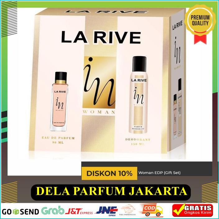 Jual LA RIVE IN WOMAN EDP PARFUM ORIGINAL GIFT SET KUALITAS BERKELAS