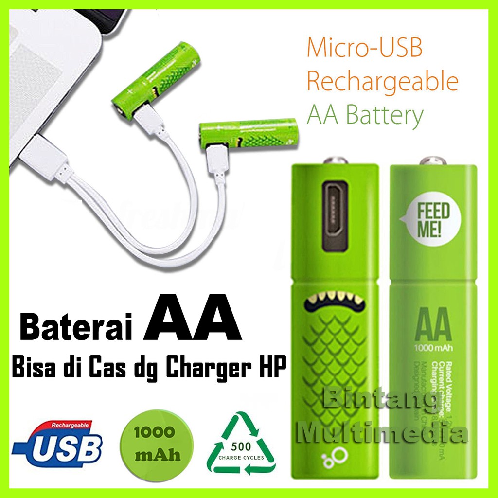 Jual Pcs Smartoools Baterai Aa Aaa Isi Ulang Dg Micro Usb Charger Cas