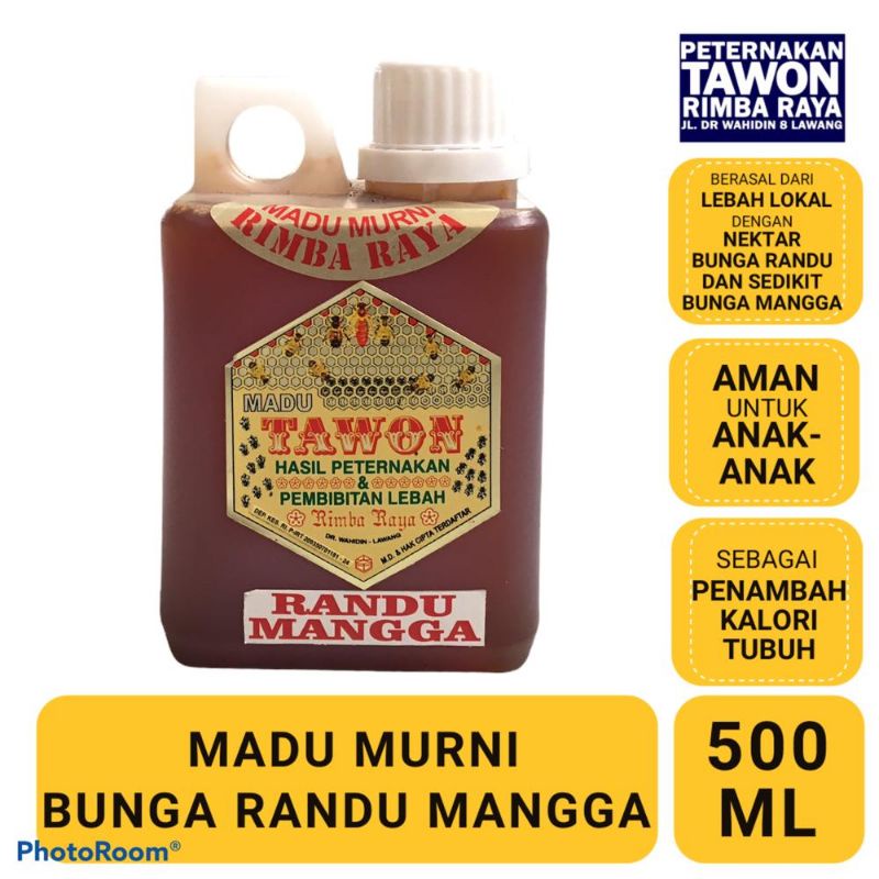 Jual Madu Murni Bunga Randu Mangga Peternakan Tawon Rimba Raya 500 Ml