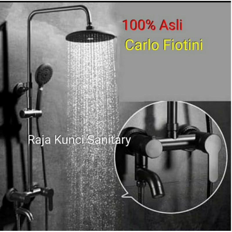 Jual Shower Tiang Column Shower Set Panas Dingin Sus Matte Black