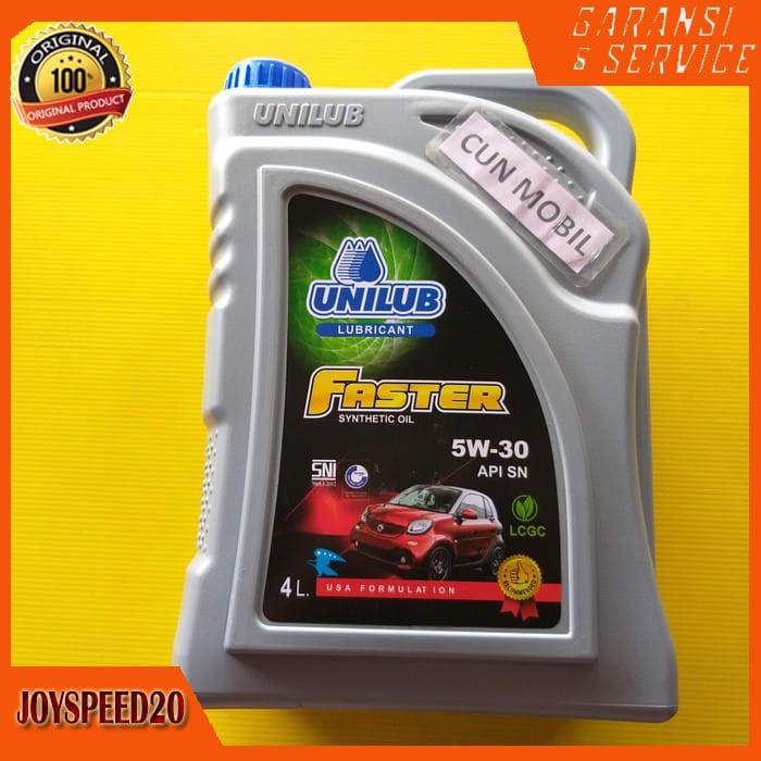 Jual Oli Mesin Unilub Faster Synthetic Oil W Api Sn Isi Liter