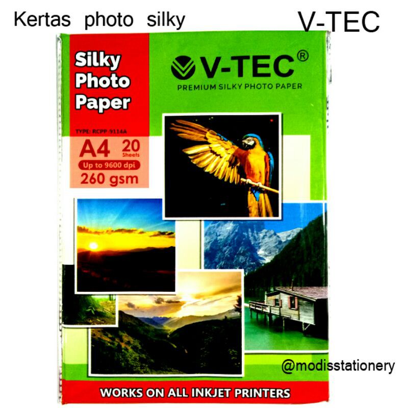 Jual Kertas Photo Silky Vtec 260 Gr Shopee Indonesia