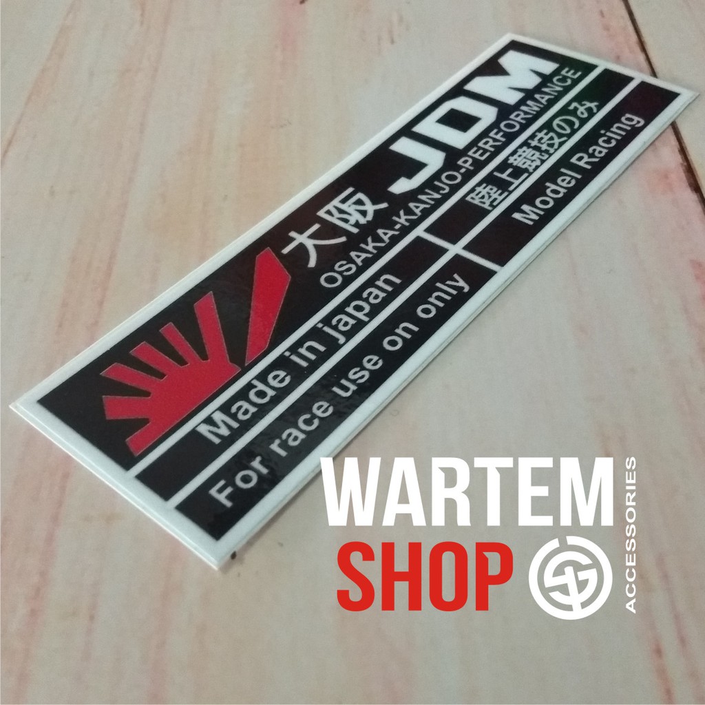 Jual Stiker Tempel Luar Long Jdm Kanjo Osaka Black Shopee Indonesia