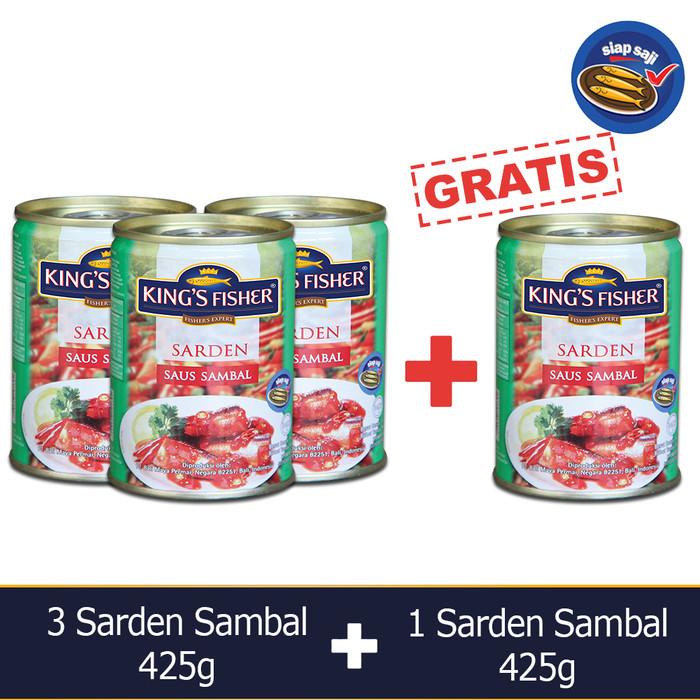 Jual Kaleng King S Fisher Paket A 4 Pcs Sarden Saus Sambal 425G