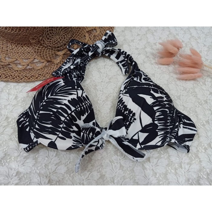 Jual BIKINI BK 3313 VO3 HITAM PUTIH DAUN BIKINI PANTAI BUSA DAN