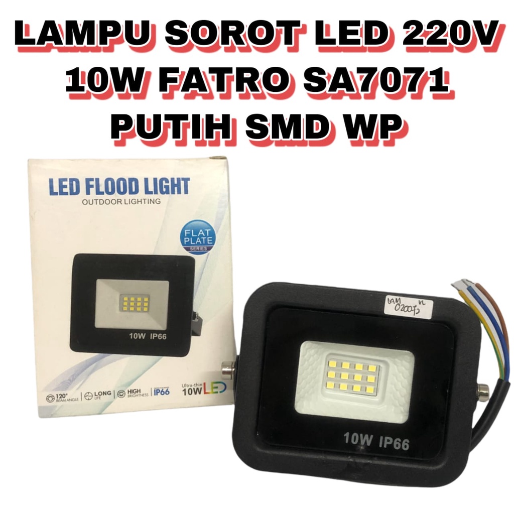 Jual LAMPU SOROT LED 220V 10W FATRO SA7071 PUTIH SMD WP Shopee Indonesia