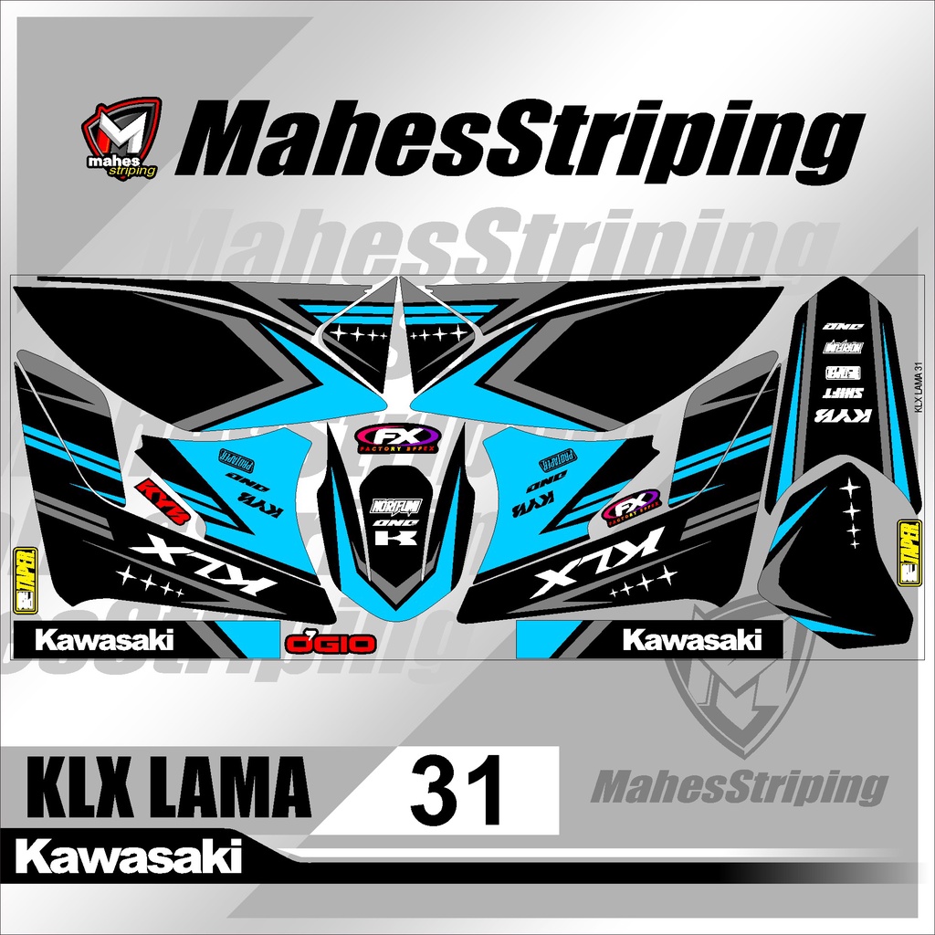 Jual Sticker Stiker Striping Lis Variasi Klx S L Lama Desain Ms