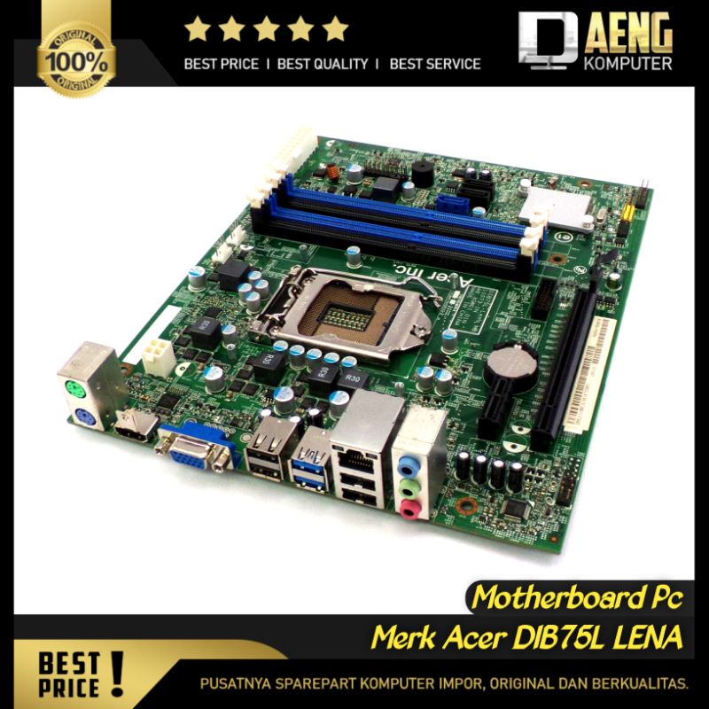 Jual Motherboard Mainboard Mobo Pc Merk Acer Pc Mini DIB75L Lena B75