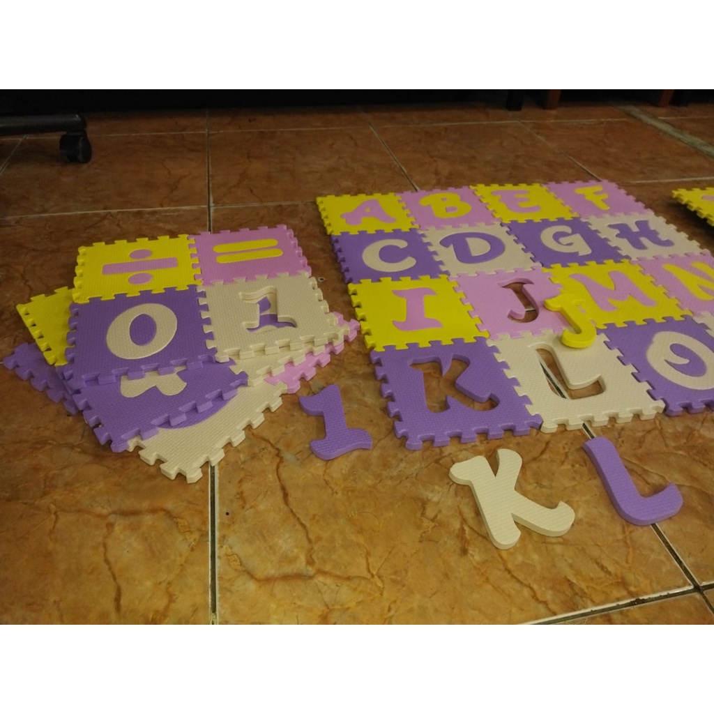 Jual Puzzle Matras Eva Alas Karpet Lantai Angka Huruf Hewan