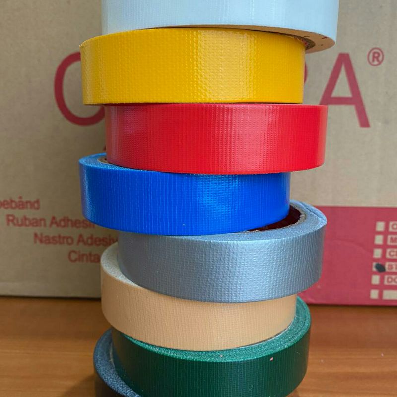 Jual Lakban Kain Cloth Tape Warna Murah 1 Inch 12 Yard Shopee Indonesia