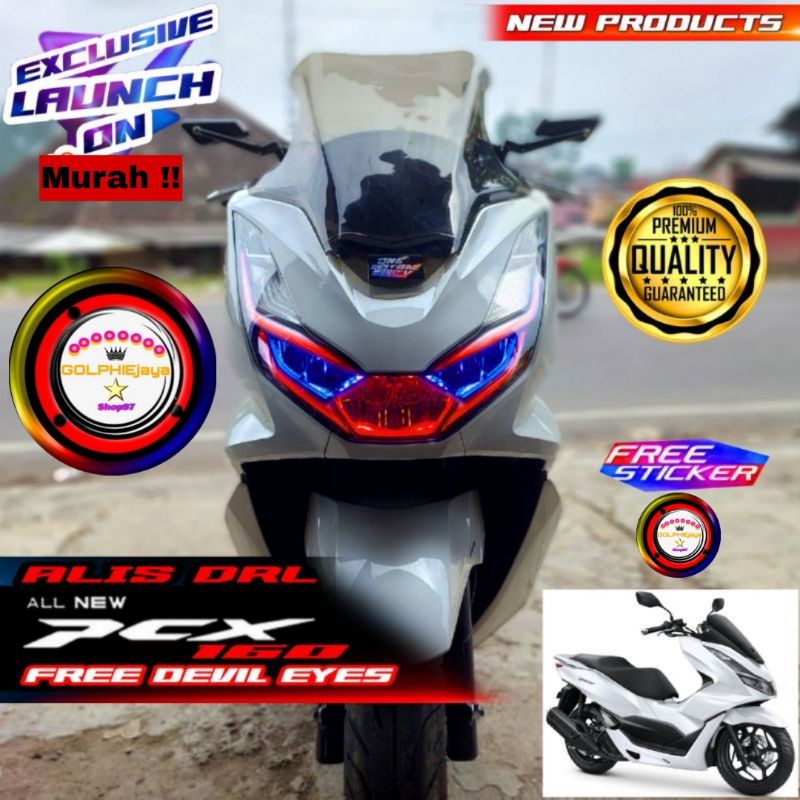 Jual LAMPU ALIS DRL DEVIL EYES LED ALIS NEW PCX 160 FREE DEVIL EYES