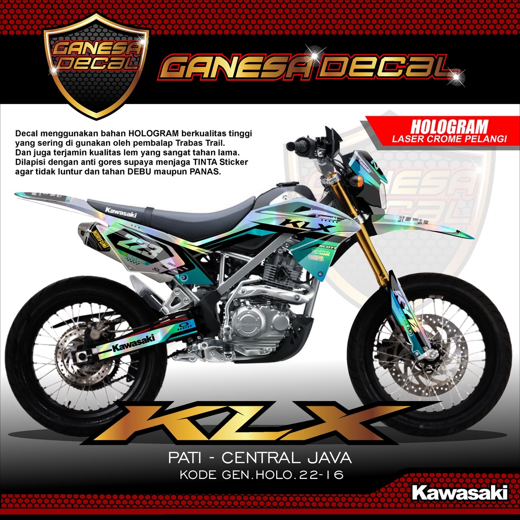 Jual Decal Sticker Hologram Motor Cross Klx Bf Fullbody Dekal