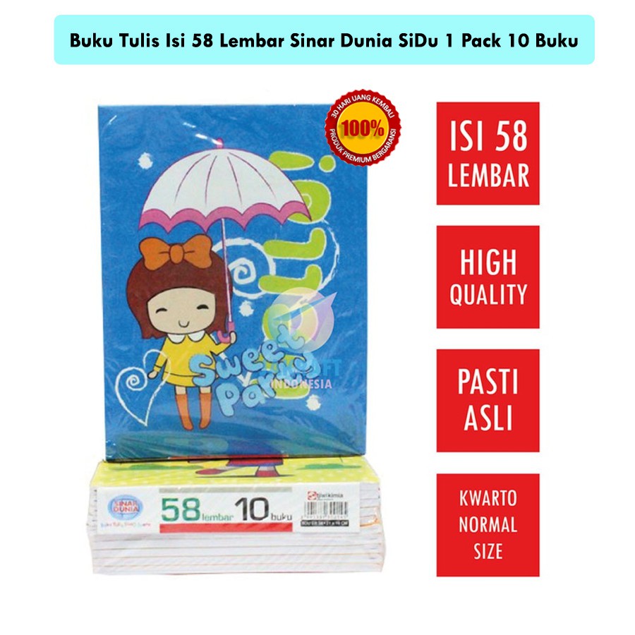 Jual Buku Tulis Isi Lembar Sinar Dunia Sidu Pack Buku Buku