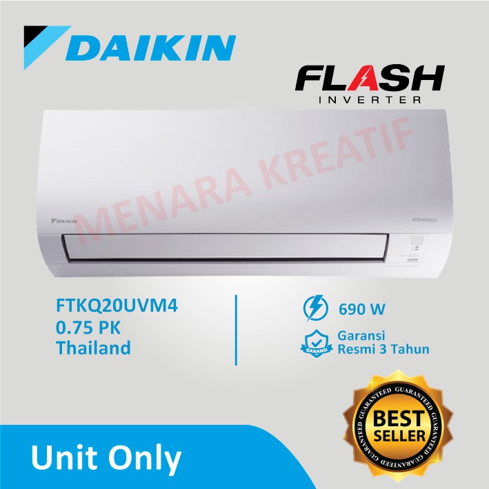 Jual Ac Daikin Ftkq Uvm Flash Inverter Pk Jabodetabek