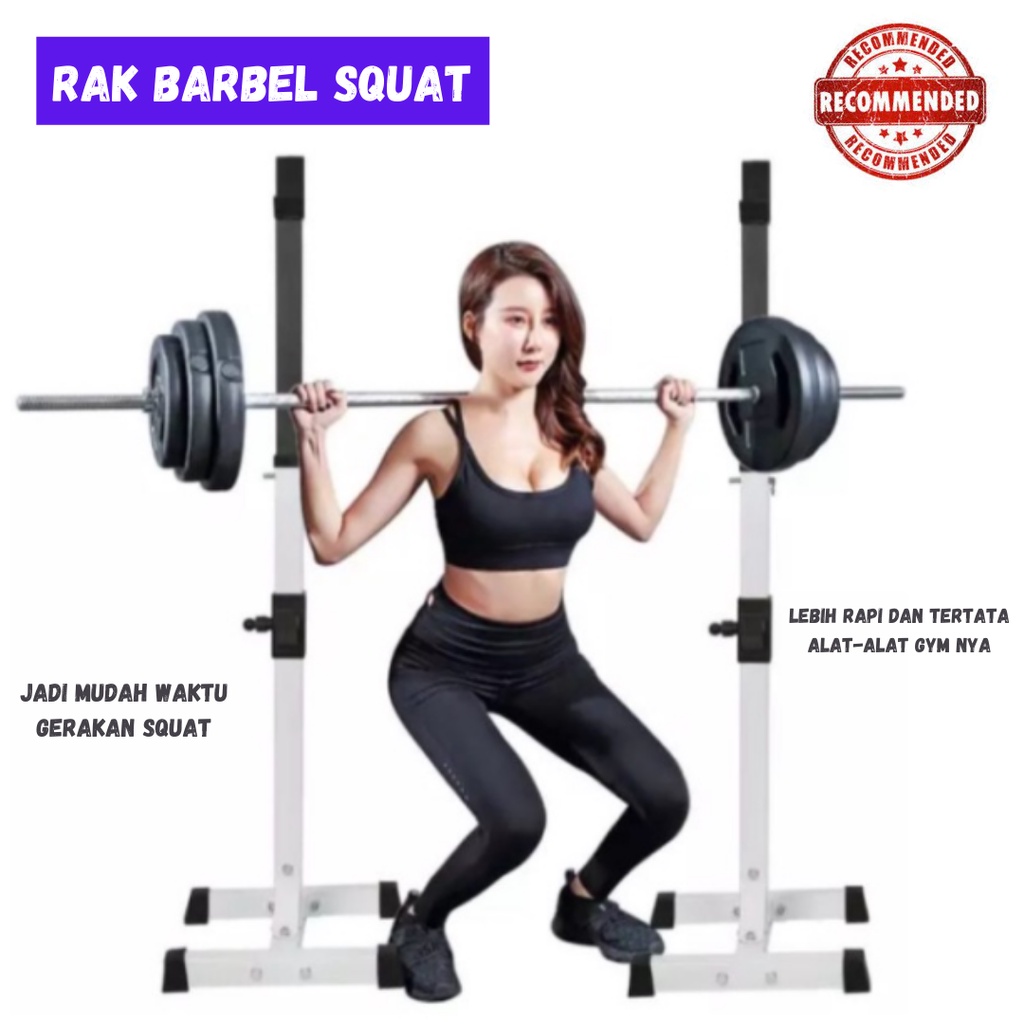 Jual SQUAT STAND Adjustable Rack HOME GYM RAK DUMBEL SQUAT Shopee