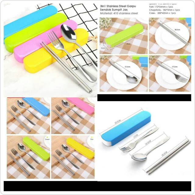 Jual SET ALAT MAKAN STAINLESS STEEL SENDOK GARPU SUMPIT KUALITAS BAGUS