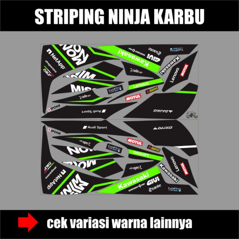 Jual Decal Striping Sticker Kawasaki Ninja Karbu Stiker List Semi